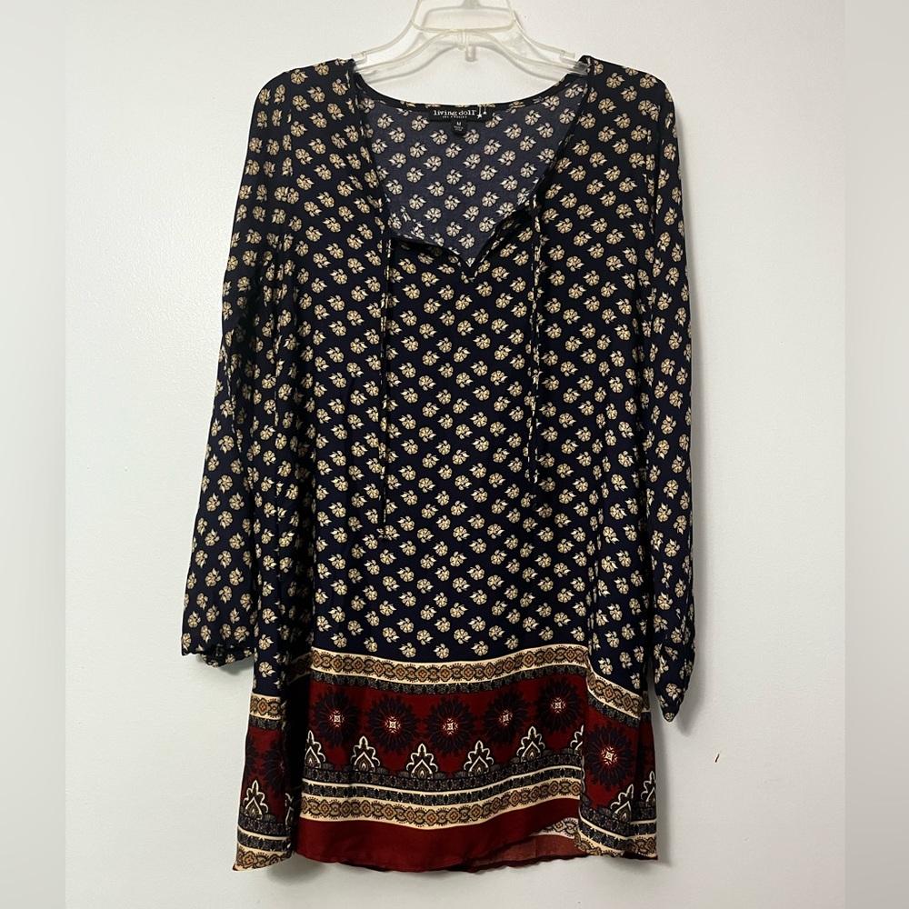 Living Doll Navy Floral Top